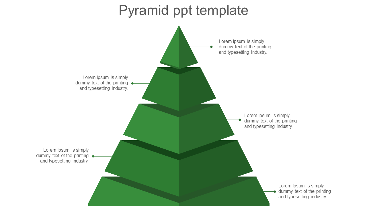 pyramid ppt template-green